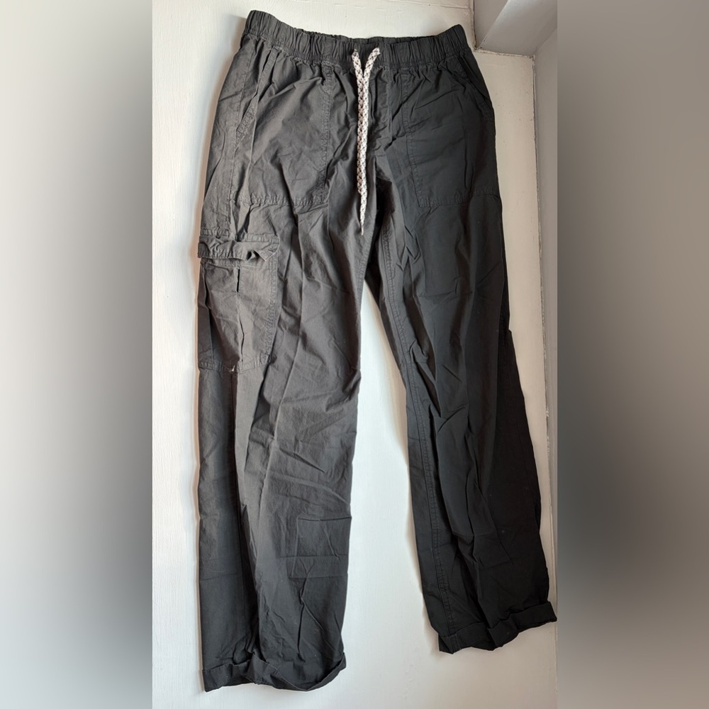 aerie Black Wide Leg Cargo Jumpsuit Pants